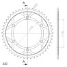 Couronne Acier Supersprox 46 Dents Pas 520 pour Husqvarna SM 125 / HM CRM 125 Derapage