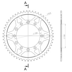 Couronne Acier Supersprox 53 Dents Pas 520 pour Honda XL 250 S