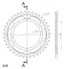 Couronne Acier Supersprox 39 Dents Pas 530 pour Suzuki TL 1000 R