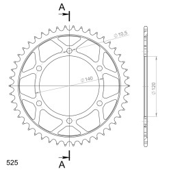 Couronne Acier Supersprox 46 Dents Pas 525 pour Suzuki GSX-R 600
