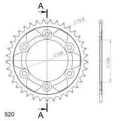 Couronne Acier Supersprox 37 Dents Pas 520 pour Ducati 750 SS / 888 Strada / 900 SS Supersport