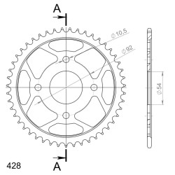 Couronne Acier Supersprox 45 Dents Pas 428 pour Yamaha TZR 125