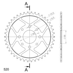 Couronne Acier Supersprox 42 Dents Pas 520 - CA22142