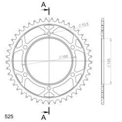 Couronne Acier Supersprox 45 Dents Pas 525 pour KTM Superenduro 950 R