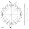 Couronne Acier Supersprox 42 Dents Pas 525 pour Honda CBR 600 RR