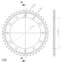 Couronne Acier Supersprox 45 Dents Pas 530 RFE-1340:45