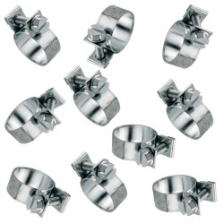 Lot de 10 Colliers de Serrage en Acier Zingué pour Durite
