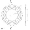 Couronne Acier Supersprox 45 Dents Pas 520 RFE-245/2:45