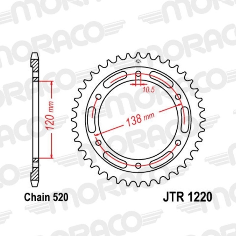 Couronne Acier Supersprox 38 Dents Pas 520 pour Honda CBR 250 R