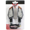 Clignotant LED pour Moto Avoc Konan Transparent / Noir Homologué CE