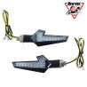 Clignotant LED pour Moto Avoc Sakai Transparent / Noir Homologué CE