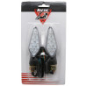 Clignotant LED pour Moto Avoc Hiro Transparent / Noir Homologué CE