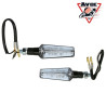 Clignotant LED pour Moto Avoc Sendai Transparent / Noir Homologué CE