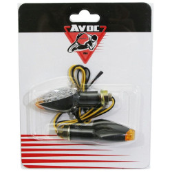 Clignotant LED pour Moto Avoc Gama Transparent / Noir Homologué CE