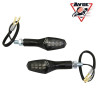 Clignotant LED pour Moto Avoc Kiyo Transparent / Noir Homologué CE