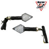 Clignotant LED pour Moto Avoc Mito Transparent / Noir Homologué CE