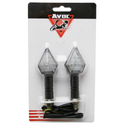 Clignotant LED pour Moto Avoc Mito Transparent / Noir Homologué CE