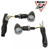 Clignotant LED pour Moto Avoc Mini Seto Transparent / Noir Homologué CE