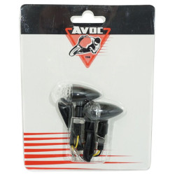 Clignotant LED pour Moto Avoc Mini Seto Transparent / Noir Homologué CE
