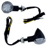 Clignotant LED pour Moto Avoc Chiba Transparent / Noir Homologué CE