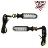Clignotant LED pour Moto Avoc Atami Transparent / Noir Homologué CE