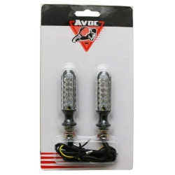 Clignotant LED pour Moto Avoc Atami Transparent / Noir Homologué CE