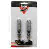 Clignotant LED pour Moto Avoc Atami Transparent / Noir Homologué CE