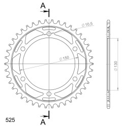 Couronne Acier Supersprox 42 Dents Pas 525 pour Yamaha TDM 900