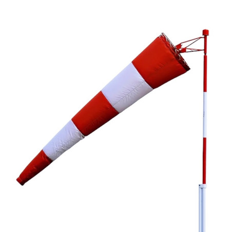 Manche à Air Aviation Rouge et Blanc Homologuée SNTA et OACI Ø 40 cm x 250 cm