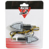 Clignotant LED pour Moto Avoc Aso Transparent / Noir Homologué CE