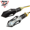 Clignotant LED Séquentiels pour Moto Avoc Sakado Transparent / Noir Homologué CE