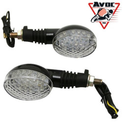 Clignotant LED pour Moto Avoc Isumi Transparent / Noir Homologué CE