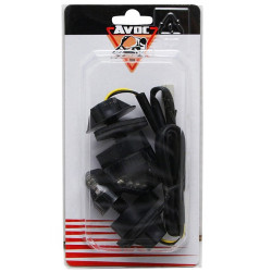 Clignotant LED pour Moto Avoc Mini 3RS Fumé / Noir Homologué CE Idéal pour Piaggio MP3