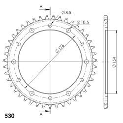 Couronne Acier Supersprox 43 Dents Pas 530 pour Honda VFR 750 F - 800 Fi