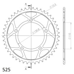 Couronne Acier Supersprox 45 Dents Pas 525 pour BMW S 1000