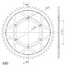 Couronne Acier Supersprox 52 Dents Pas 520 pour Gas Gas / Husaberg / Husqvarna / KTM