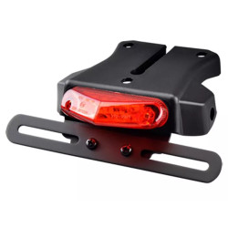 Feu Arrière LED Rouge Avec Support de Plaque Noir - Replay