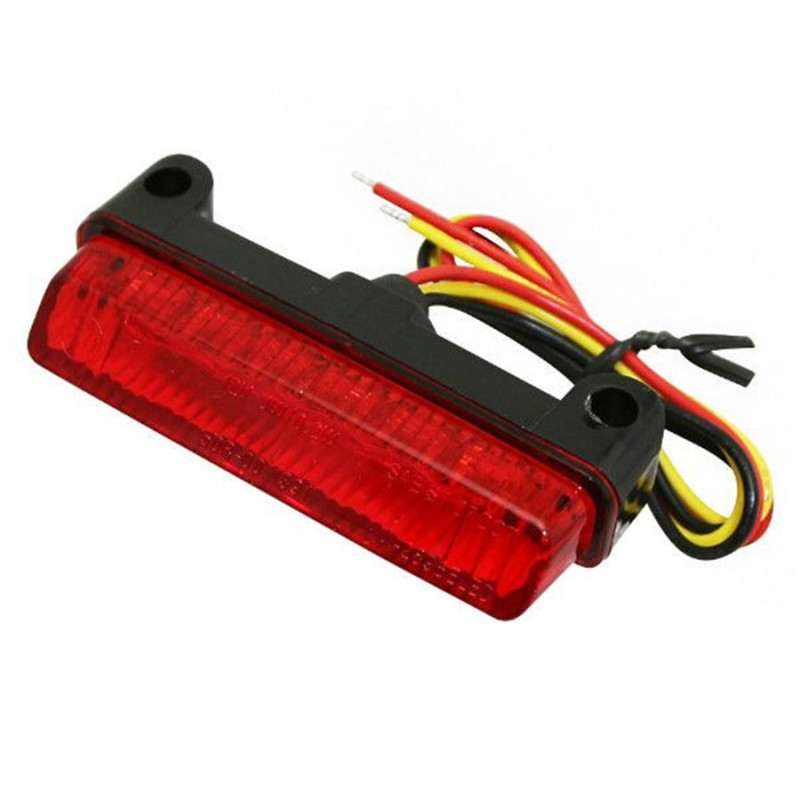 Feu Arrière Universel 6 LED Barette Rouge / Noir Avec Feu Stop - Replay