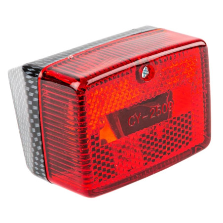 Feu Arrière Rouge Carbone pour Peugeot 103 / MBK 51 - Replay