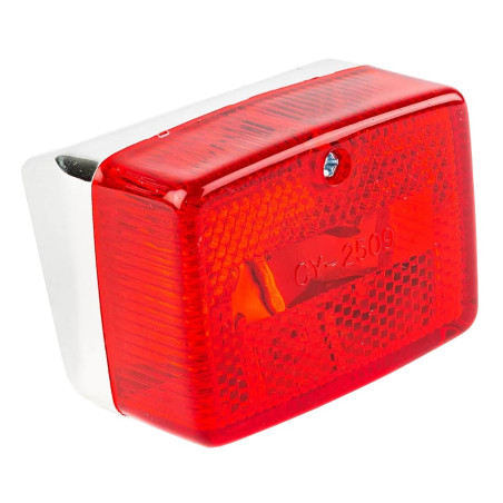 Feu Arrière Rouge Chrome pour Peugeot 103 / MBK 51 - Replay
