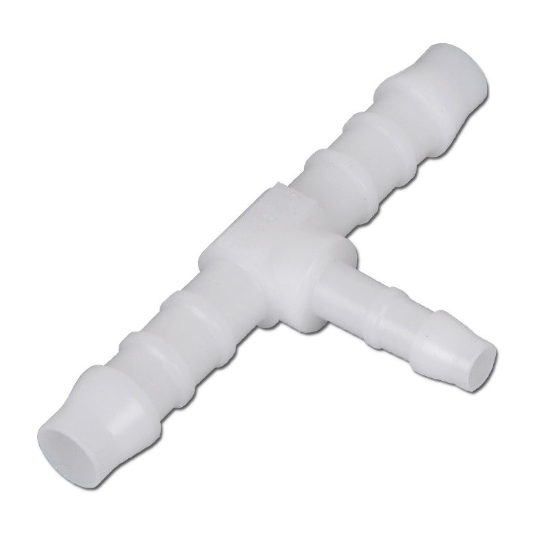 Raccord Réducteur en T Plastique Blanc pour Durite Ø 6 - 4 - 6 mm