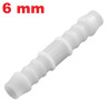 Raccord Manchon en Plastique Blanc pour Durite Ø 6 mm