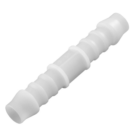 Raccord Manchon Droit en Plastique Blanc pour Durite Ø 8 mm