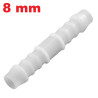 Raccord Manchon Droit en Plastique Blanc pour Durite Ø 8 mm