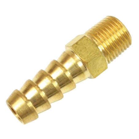 Raccord Cannelé Droit 1/8 Mâle en Laiton pour Durite Ø 8 mm