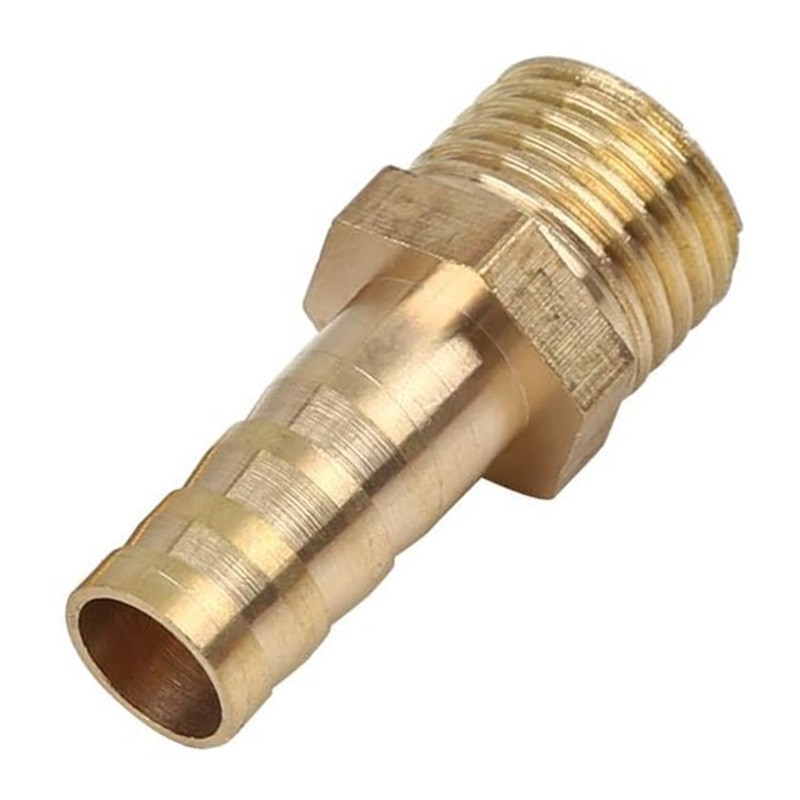 Raccord Cannelé Droit 1/4 Mâle en Laiton pour Durite Ø 8 mm