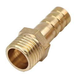 Raccord Cannelé Droit 1/4 Mâle en Laiton pour Durite Ø 8 mm