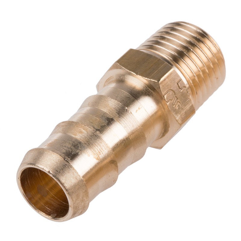 Raccord Cannelé Droit 1/4 Mâle en Laiton pour Durite Ø 10 mm