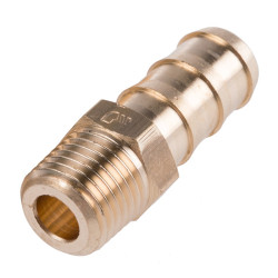Raccord Cannelé Droit 1/4 Mâle en Laiton pour Durite Ø 10 mm
