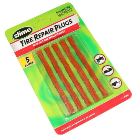 Lot de 5 Mèches Réparation Crevaison Pneu Tubeless Slime